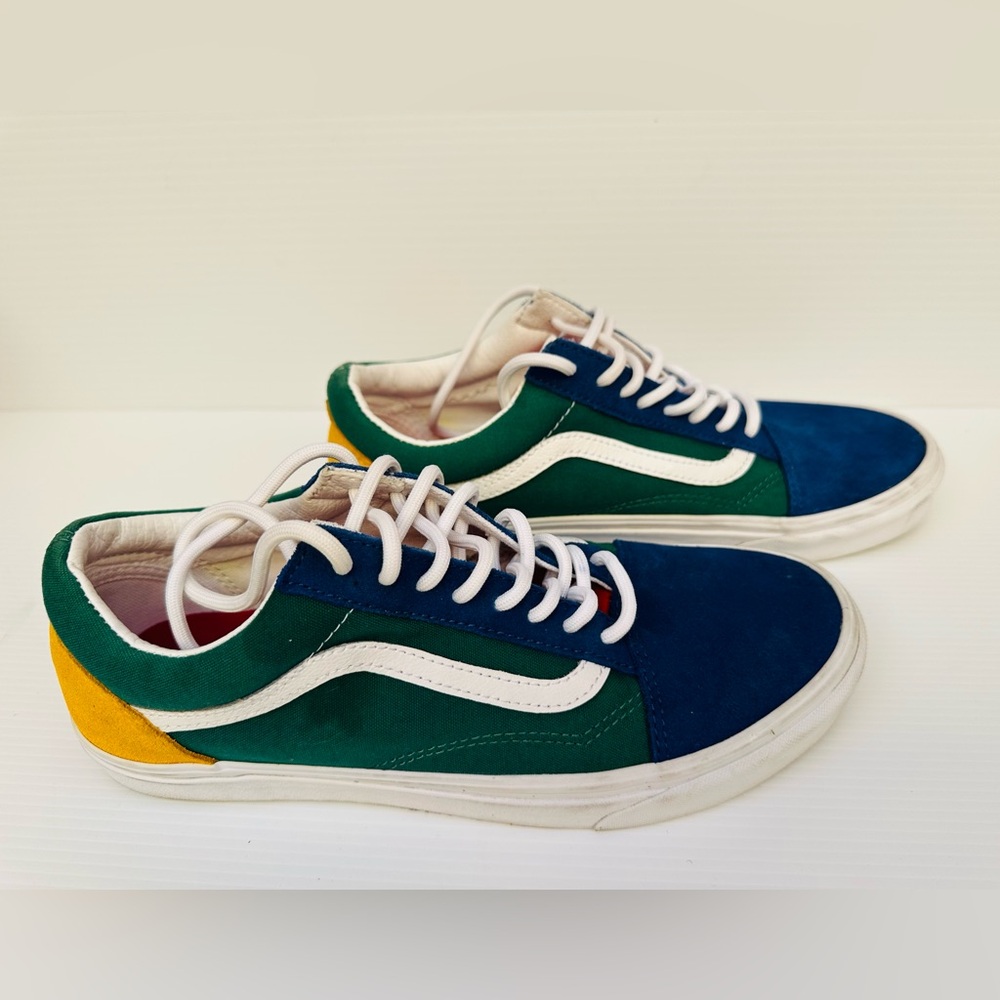 Vans Old Skool Yacht Club Blue Yellow Red Green Skate Sneakers men 8.5 women 10